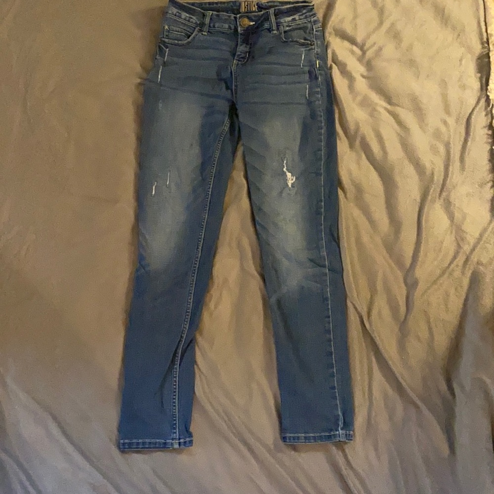 Girls navy Justice jeans